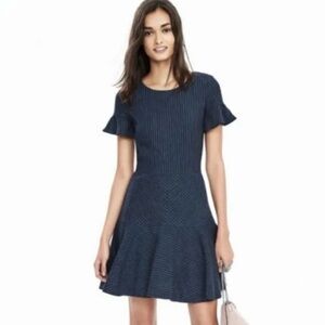 Banana Republic Navy Flare Mini Dress